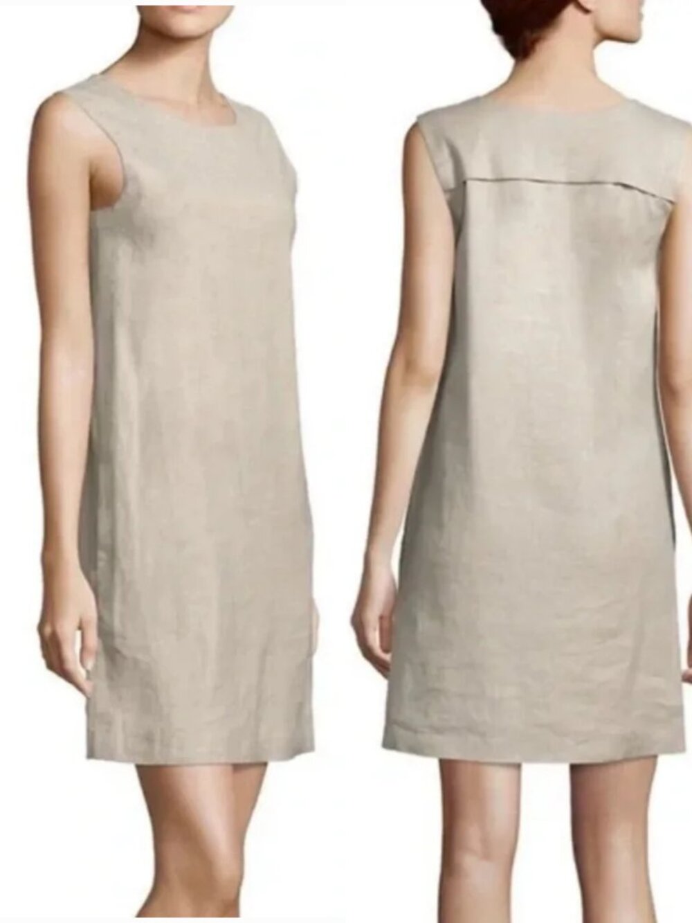 Theory Didianne Tan Sleeveless Midi Shift Dress
